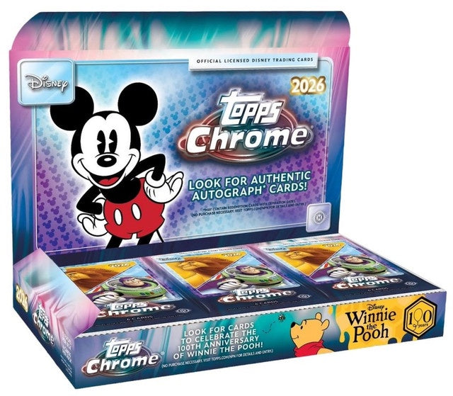 2026 Topps Chrome Disney Hobby Box – LegendsSportsGames