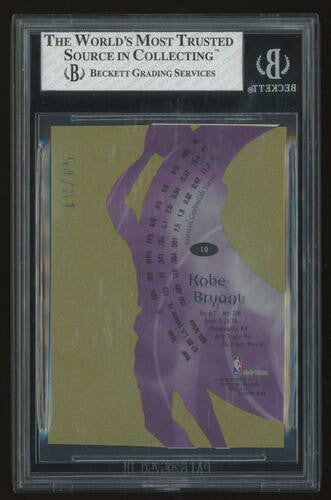 1998-99 E-X Century Essential Credentials Future Kobe Bryant 54/81 BGS 7 2x9.5s!