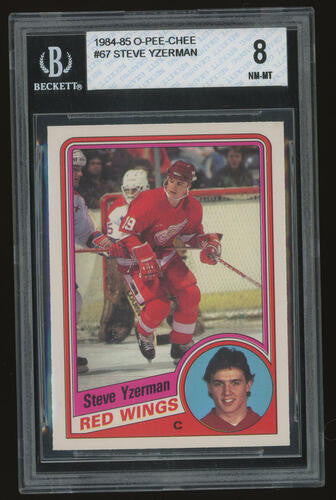 1984-85 O-Pee-Chee Hockey #67 Steve Yzerman RC Rookie Detroit Red Wings HOF