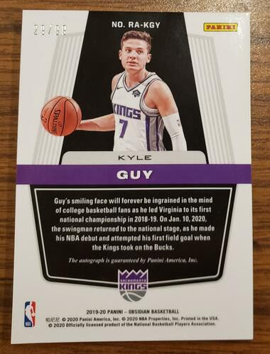2019-20 Panini Obsidian Rookie Auto Brandon Clarke #29/99 Memphis Grizzlies