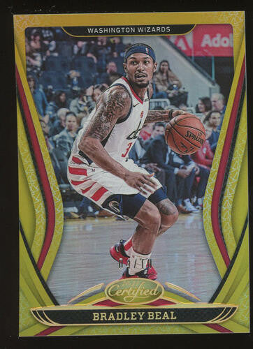 2020-21 Panini Certified Mirror Gold #94 Bradley Beal #04/10 Washington Wizards