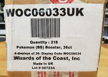 POKEMON Original Base Unlimited UK EMPTY CASE - NEVER SEEN INTACT VERY RARE!