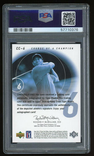 2002 SP Game Used Tiger Woods Autograph PSA GEM MT 10 AUTO 9 CC-6