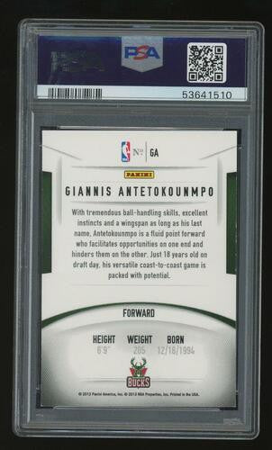Giannis Antetokounmpo PSA Panini Next Day Personal Edition 1st EVER auto READ !