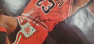 Michael Jordan Autographed Vintage Poster PSA DNA Authentic 24x36 Auto
