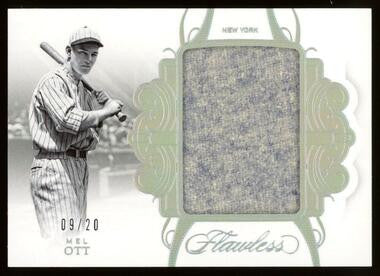 2018 Panini Flawless Baseball Mel Ott Jersey Patch /20