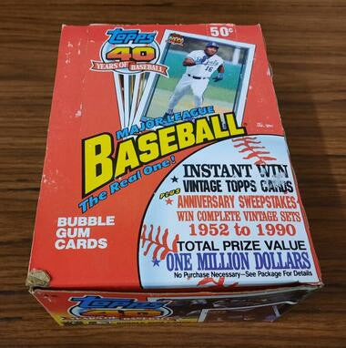 1991 Topps Baseball Wax Box (36 packs)