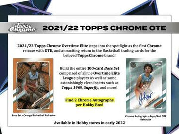 2021/22 Topps Chrome Overtime Elite Basketball Hobby Box
