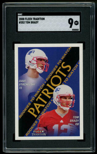 2000 Fleer Tradition Tom Brady RC #352 SGC 9 MT