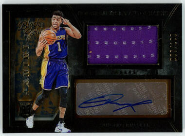2015-16 Panini Black Gold D'Angelo Russell Patch Auto RC RPA /199 #2