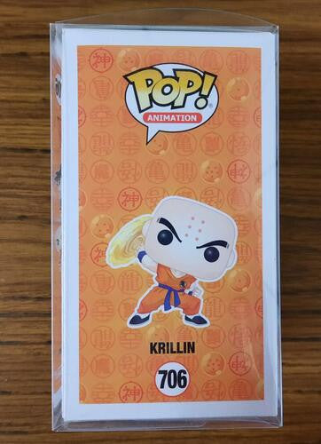 Dragon Ball Z Krillin Sonny Strait Signed Funko Pop #706 Beckett Witnessed w COA