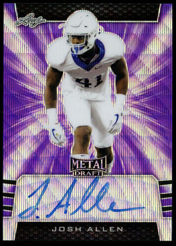 2019 Leaf Metal Draft Josh Allen Purple Wave Auto /15 #BA-JA1