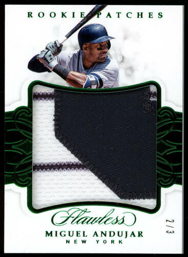 2018 Panini Flawless Miguel Andujar Green Jumbo Patch RC /3 #RP-MA
