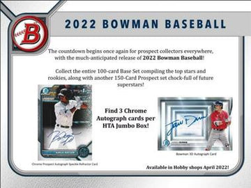 2022 Bowman Baseball Hobby Jumbo Box