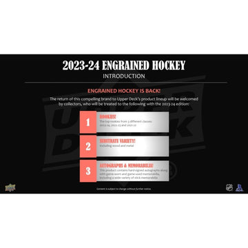2023/24 Upper Deck Engrained Hockey Hobby Case (10)