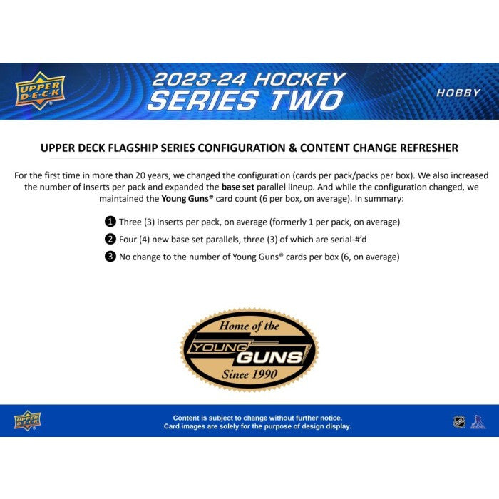2023/24 Upper Deck Series 2 Hockey Hobby Box