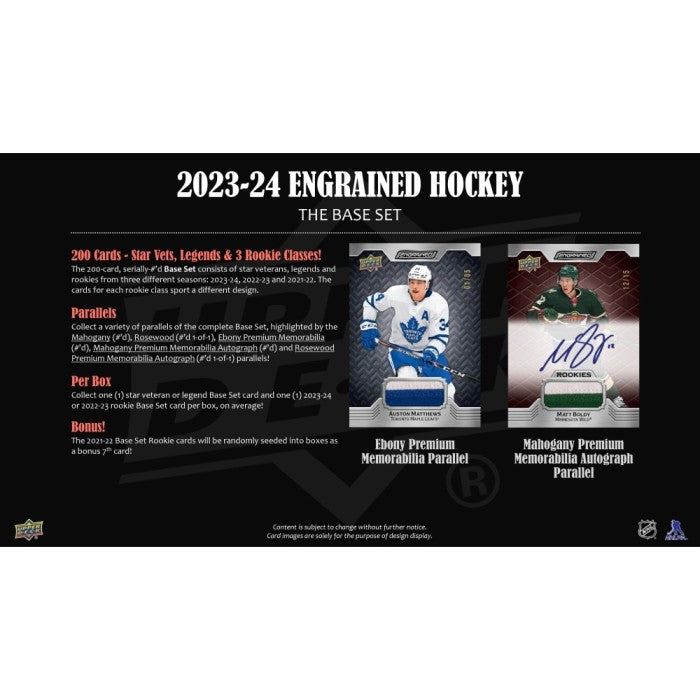 2023/24 Upper Deck Engrained Hockey Hobby Box