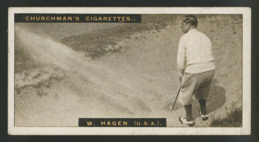 1927 W.A. & A.C. Churchman Walter Hagen Famous Golfers Small #14 VG-EX "A"