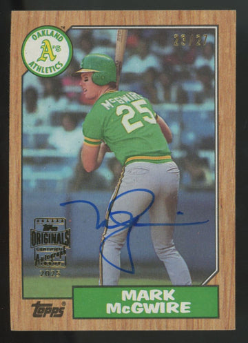 2025 Topps Originals Autograph Issue Mark McGwire Auto /27 #366