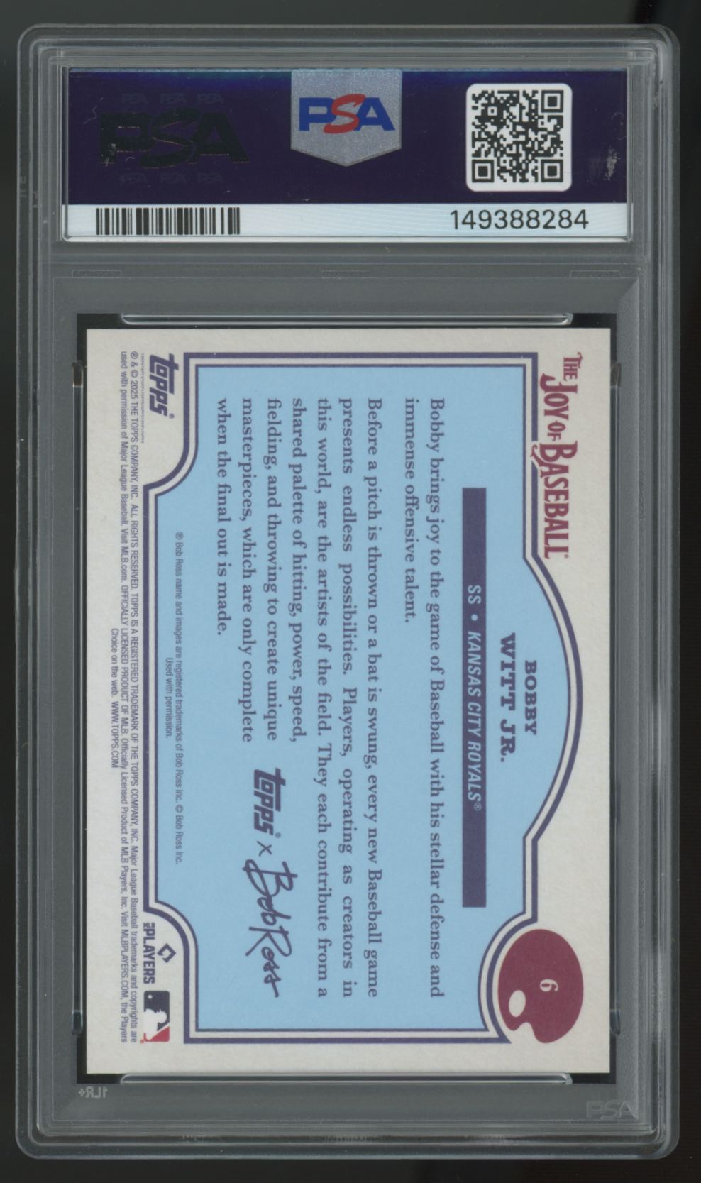 2025 Topps x Bob Ross Bobby Witt Jr. #6 PSA 10