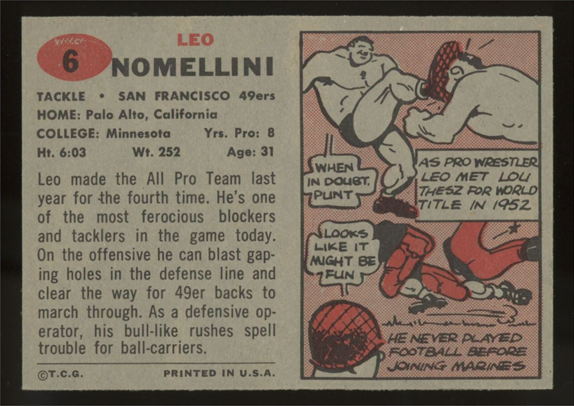 1957 Topps Leo Nomellini #6 NM