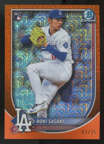 2025 Bowman Chrome Mega Roki Sasaki Orange Refractor /25 #12