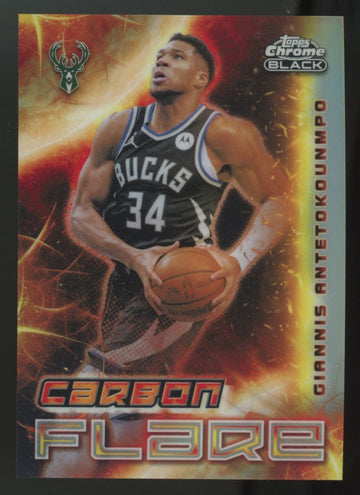 2025-26 Topps Chrome Black Giannis Antetokounmpo Carbon Flare SSP #CF-4