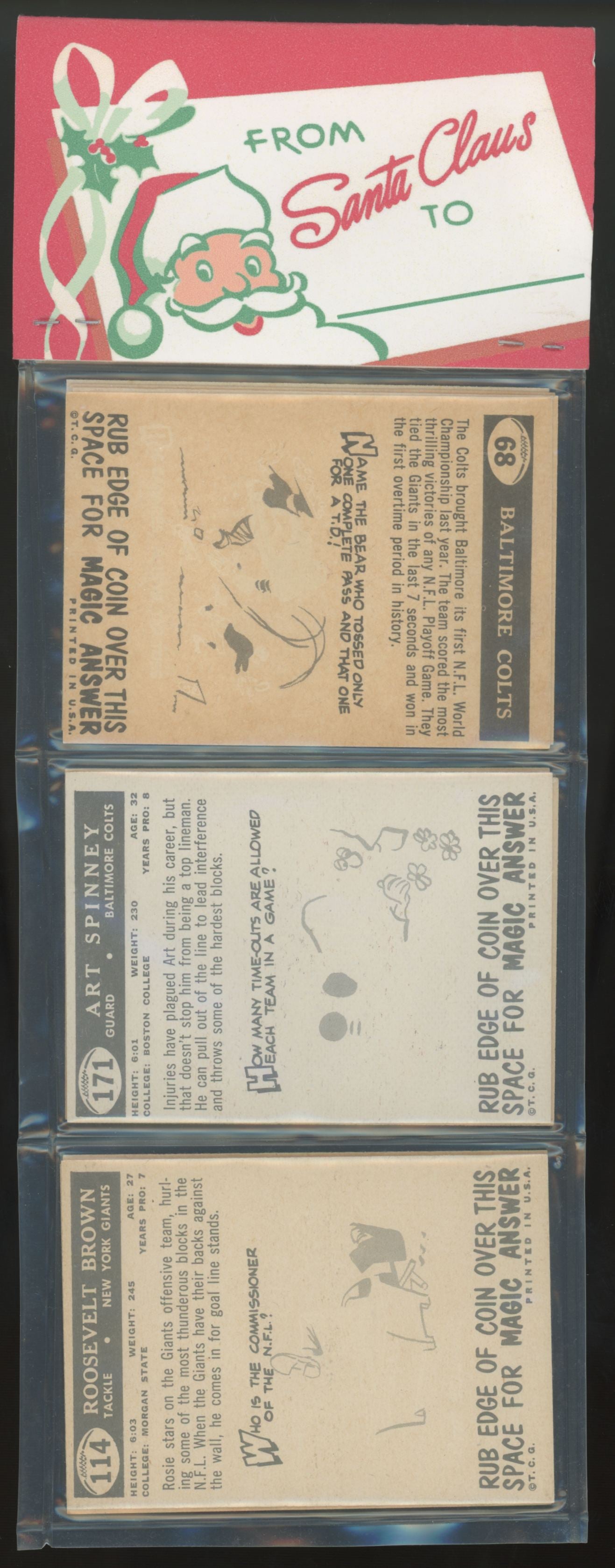 1959 Topps Football Holiday Rack Pack