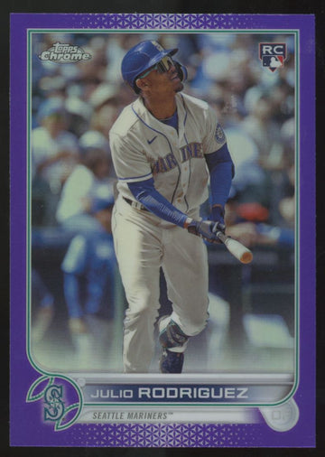 2022 Topps Chrome Update Julio Rodriguez RC Purple Refractor #USC150