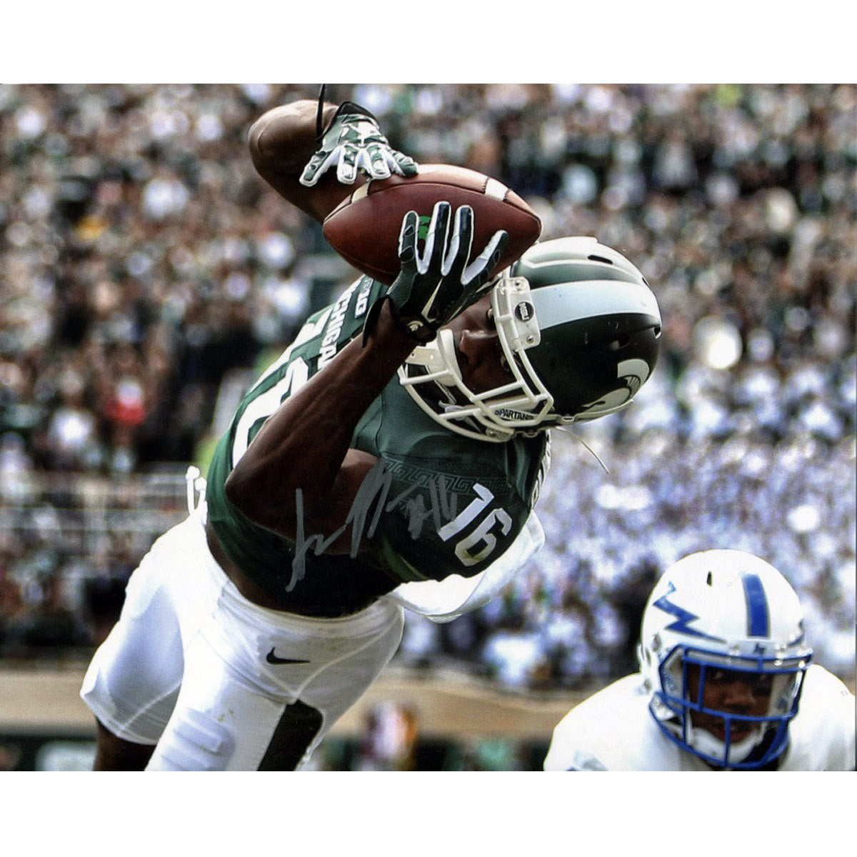 Aaron Burbridge Autographed Diving Catch vs. Air Force - Matte 8x10
