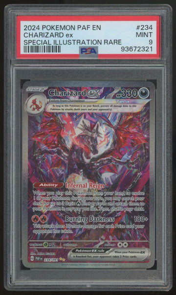 2024 Pokemon Charizard ex Paldean Fates SIR #234 PSA 9 (B)