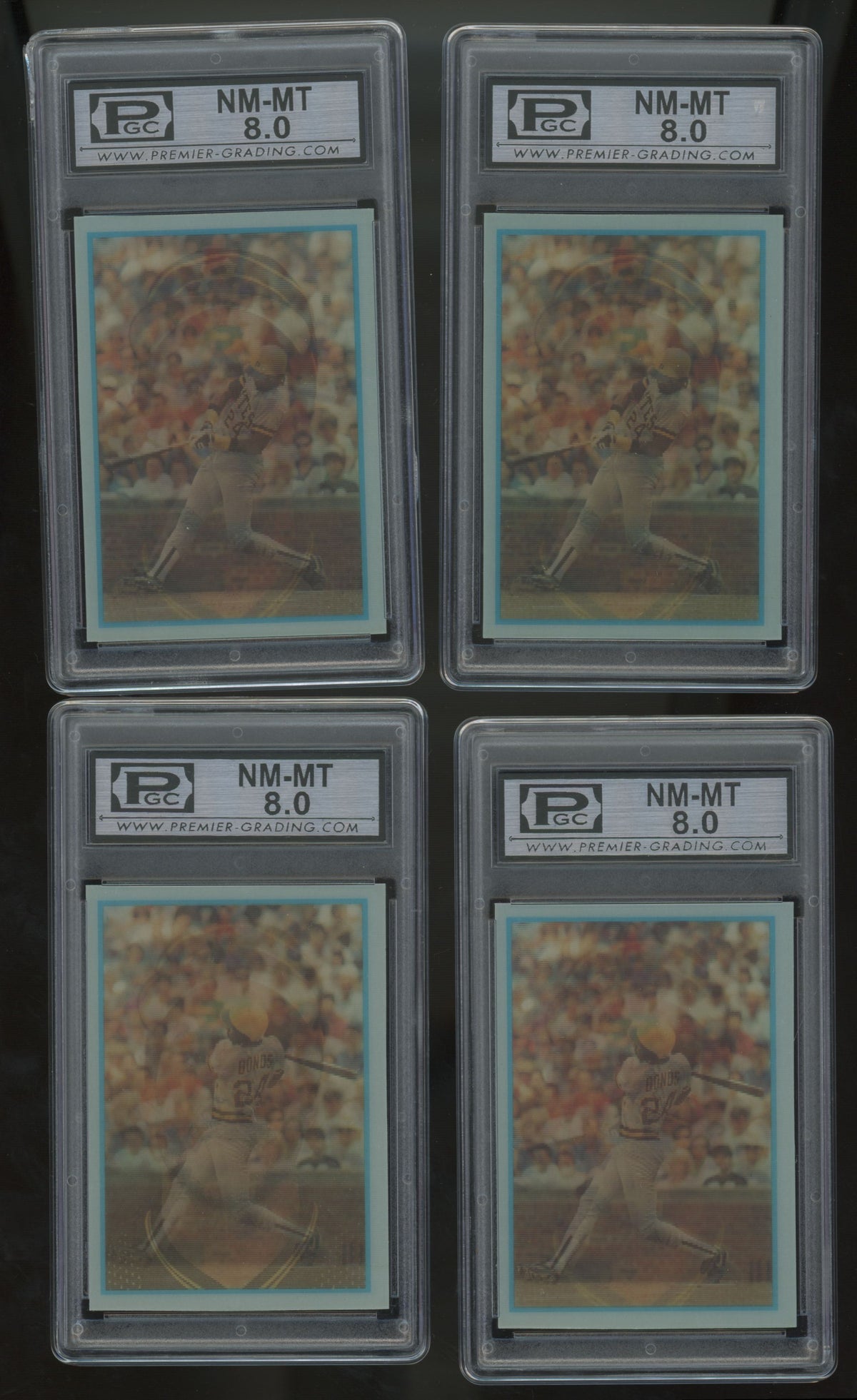 1986 Sportflics Rookies Barry Bonds RC #13 PGC 8-8.5/ PRO 9 /USA 9 (Lot Of 10)