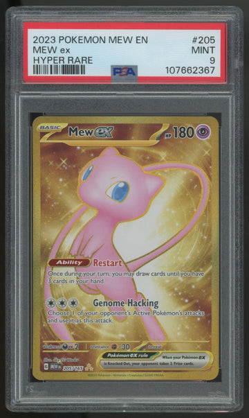 2023 Pokemon Mew ex 151 Hyper Rare #205 PSA 9