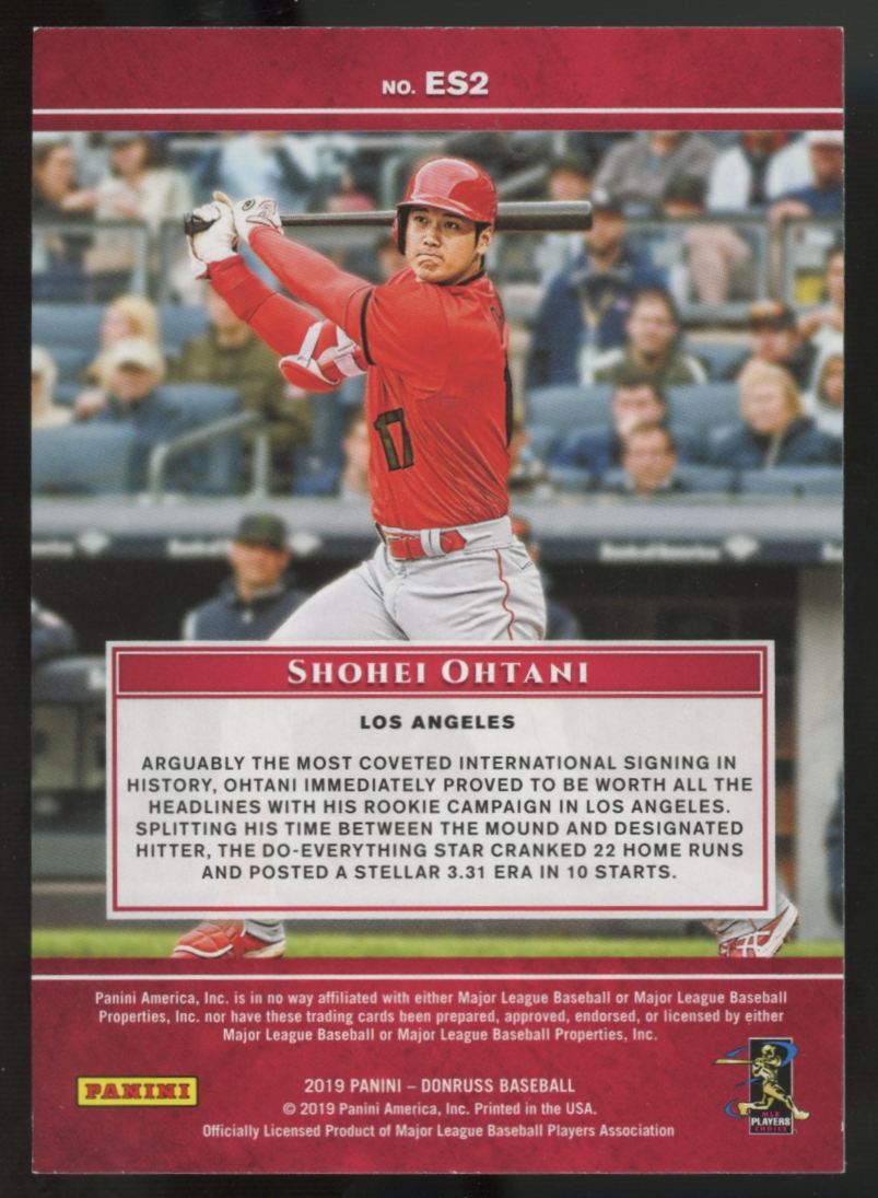 2019 Panini Donruss Shohei Ohtani Elite Series Diamond #ES2