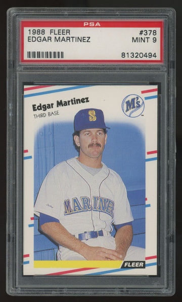 1988 Fleer Edgar Martinez RC #378 PSA 9