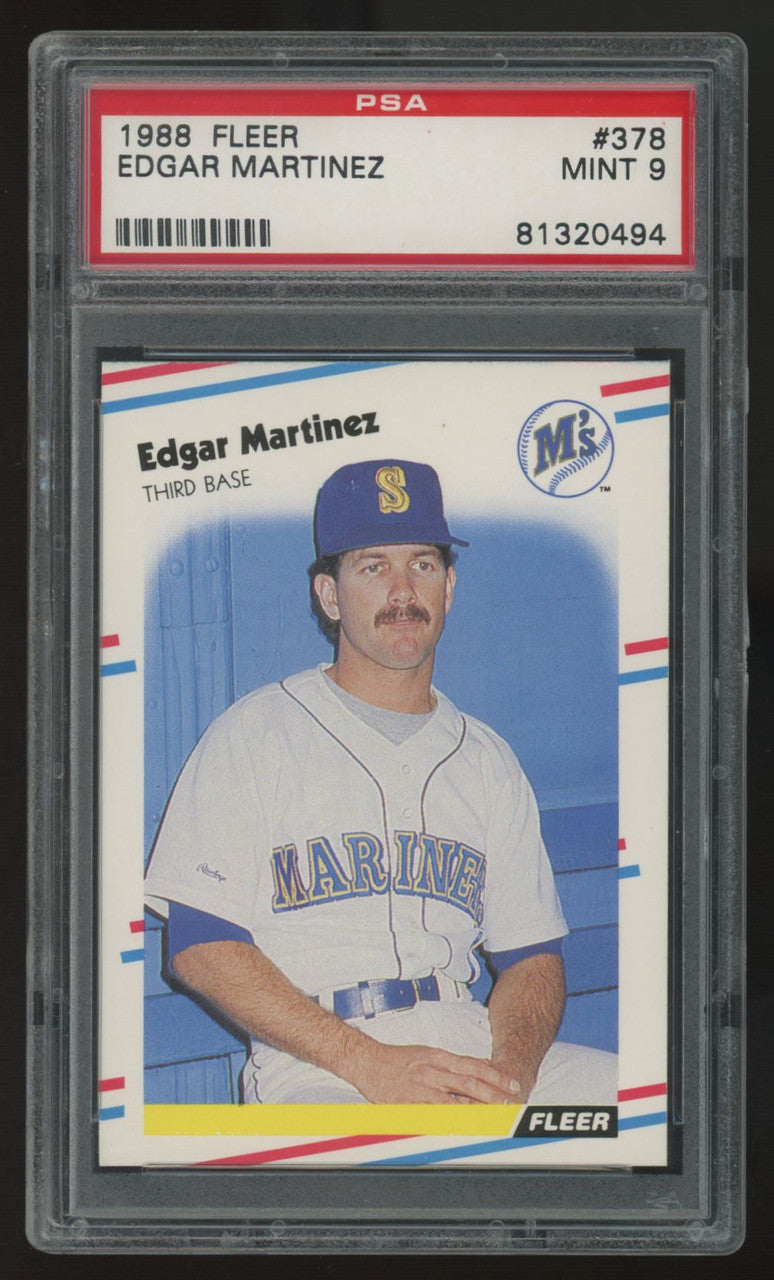 1988 Fleer Edgar Martinez RC #378 PSA 9