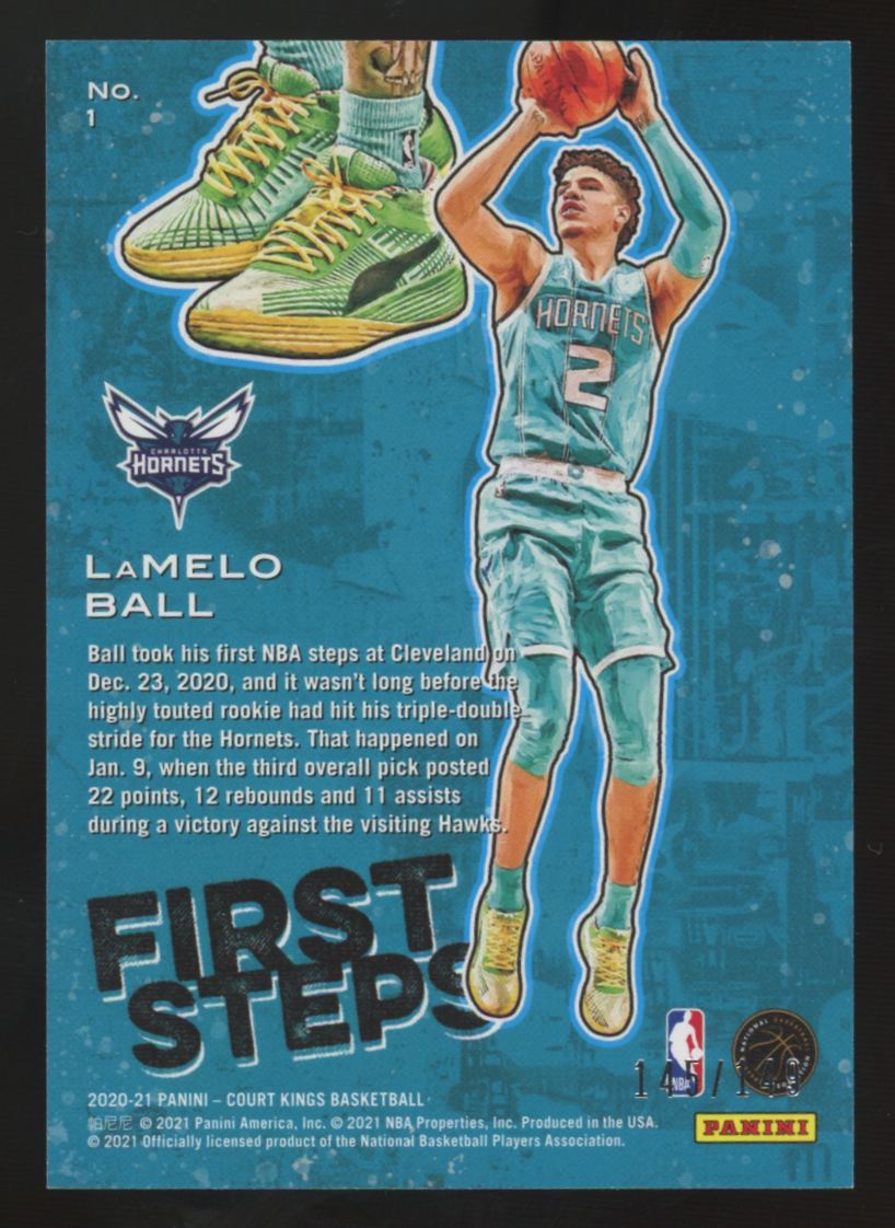 2020-21 Court Kings LaMelo Ball RC Ruby First Steps /149 #1