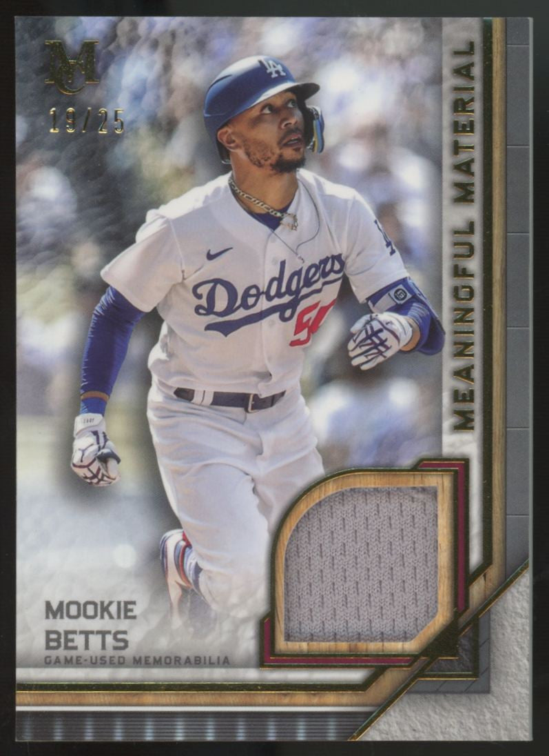 2023 Museum Collection Mookie Betts Meaningful Material Patch Gold /25 #MMR-MB