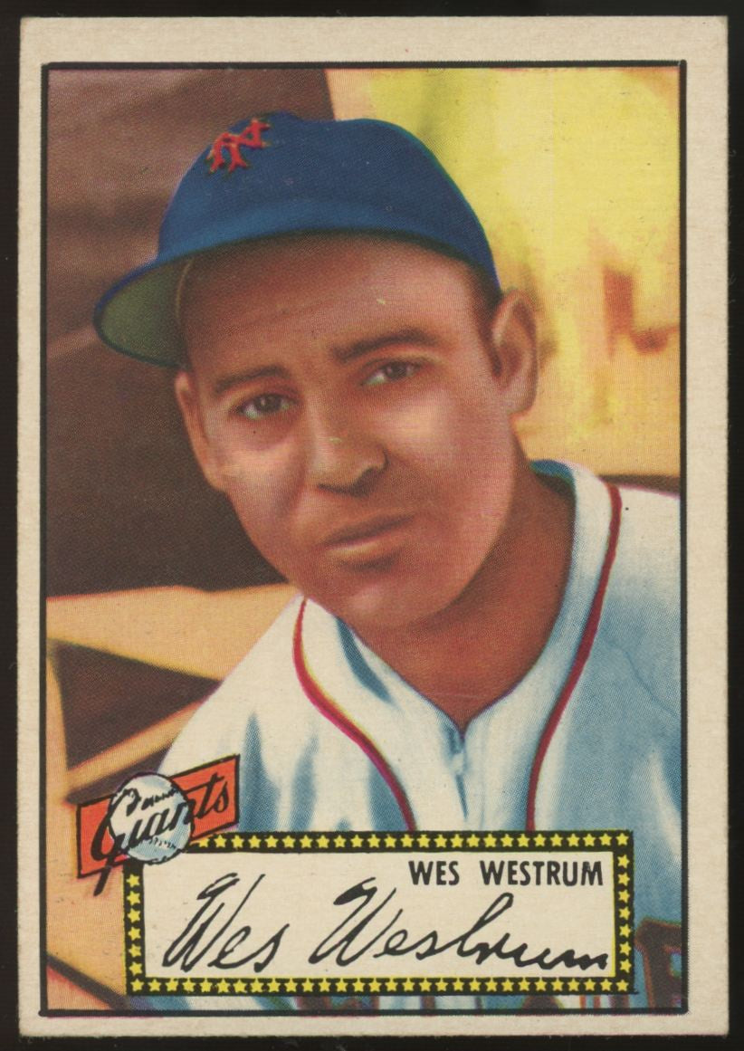 1952 Topps Wes Westrum Black Back #75 VG/EX