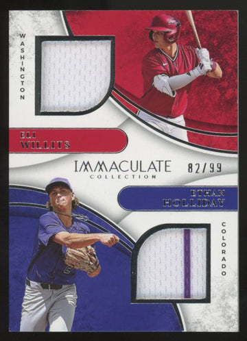 2026 Immaculate Eli Willits / Ethan Holliday Prospect Dual Patch /99 #DP-EE
