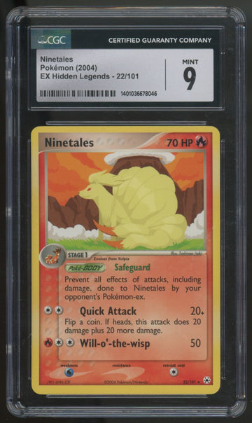 2004 Pokemon Ninetales EX Hidden Legends #22 CGC 9