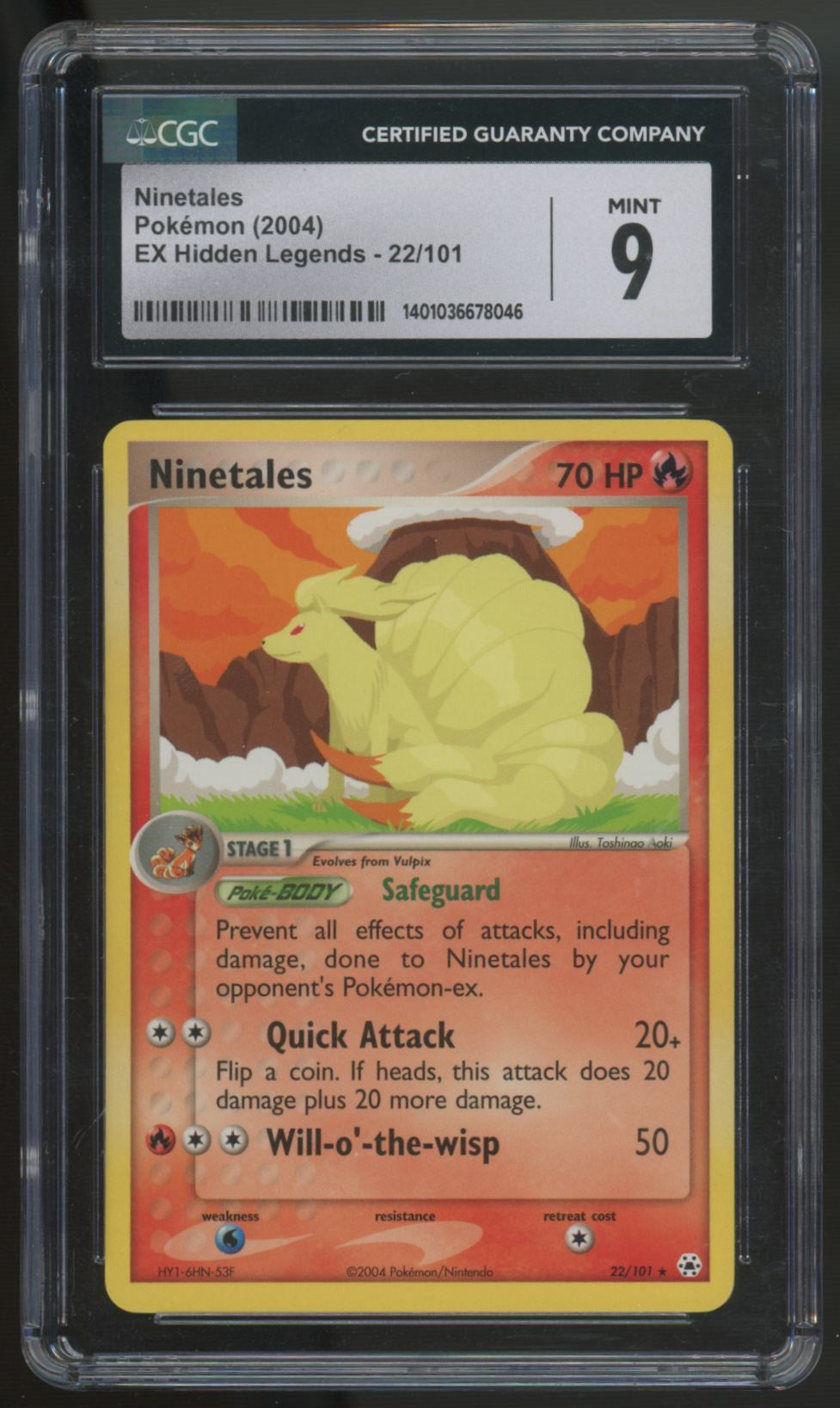 2004 Pokemon Ninetales EX Hidden Legends #22 CGC 9