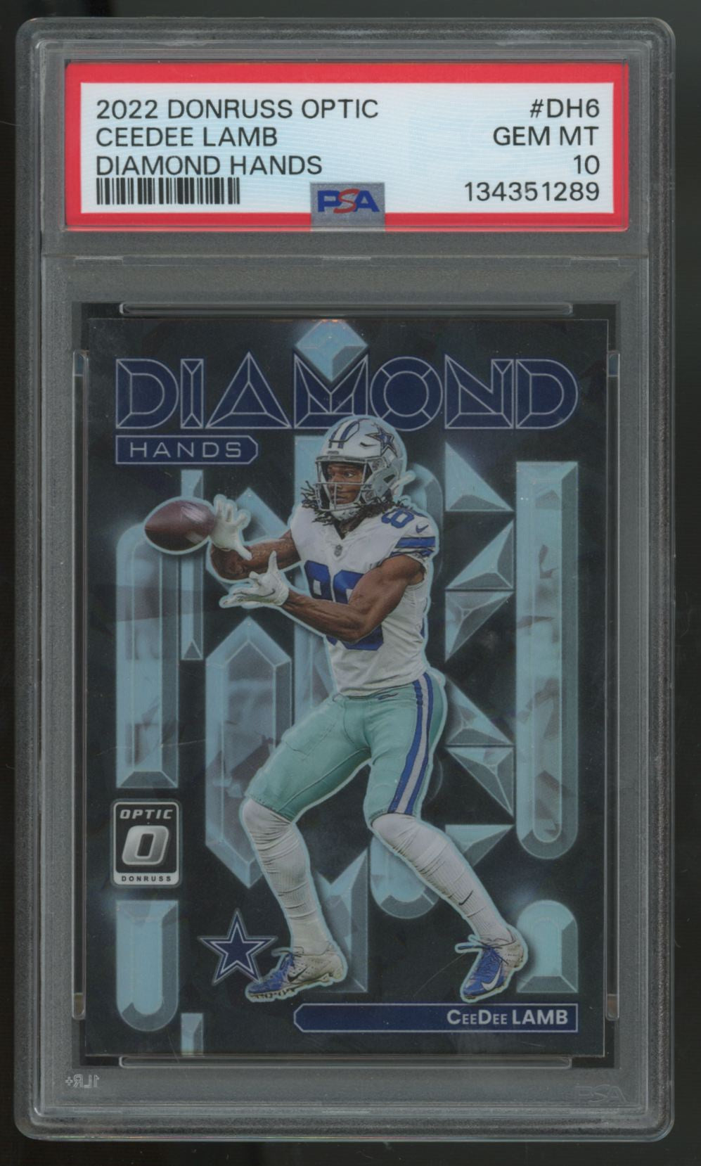 2022 Donruss Optic Ceedee Lamb Diamond Hands #DH-6 PSA 10