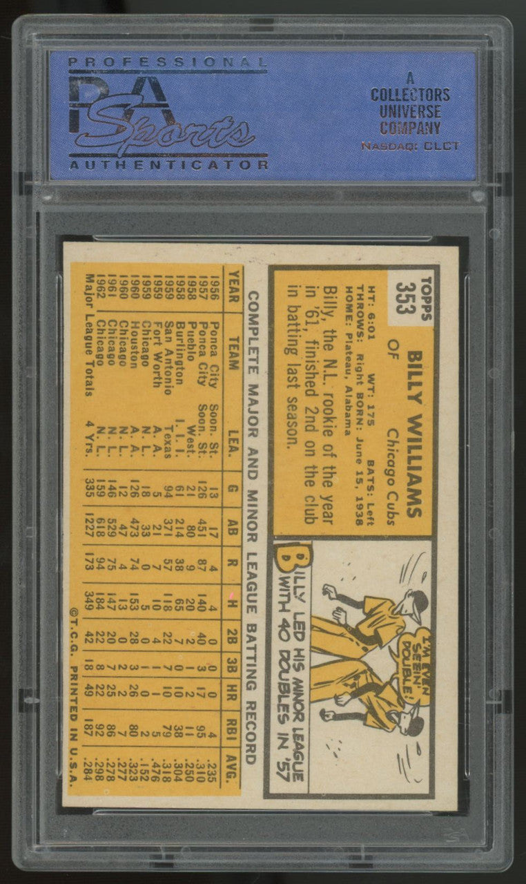 1963 Topps Billy Williams #353 PSA 7