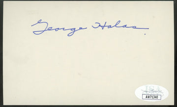 George Halas Signed Autographed Index Card JSA