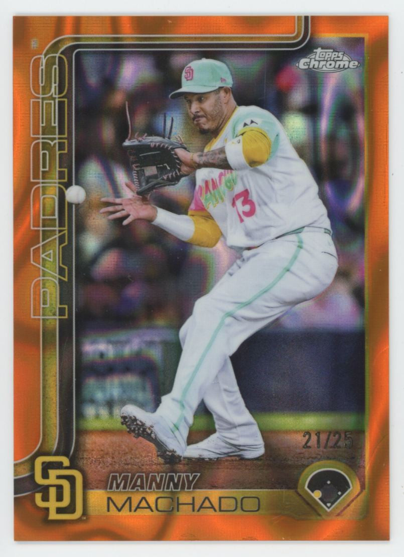 2025 Topps Chrome Manny Machado Orange Lava /25 #53