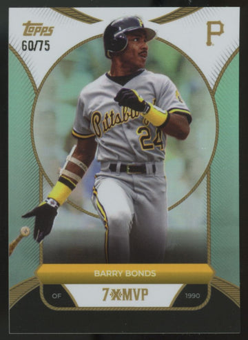 2025 Welcome To The Club Barry Bonds 1990 / 7 MVP Aqua Foil /75 #4