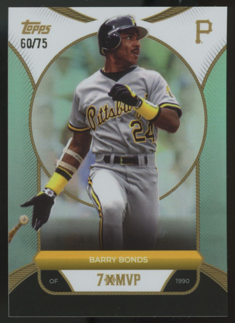 2025 Welcome To The Club Barry Bonds 1990 / 7 MVP Aqua Foil /75 #4