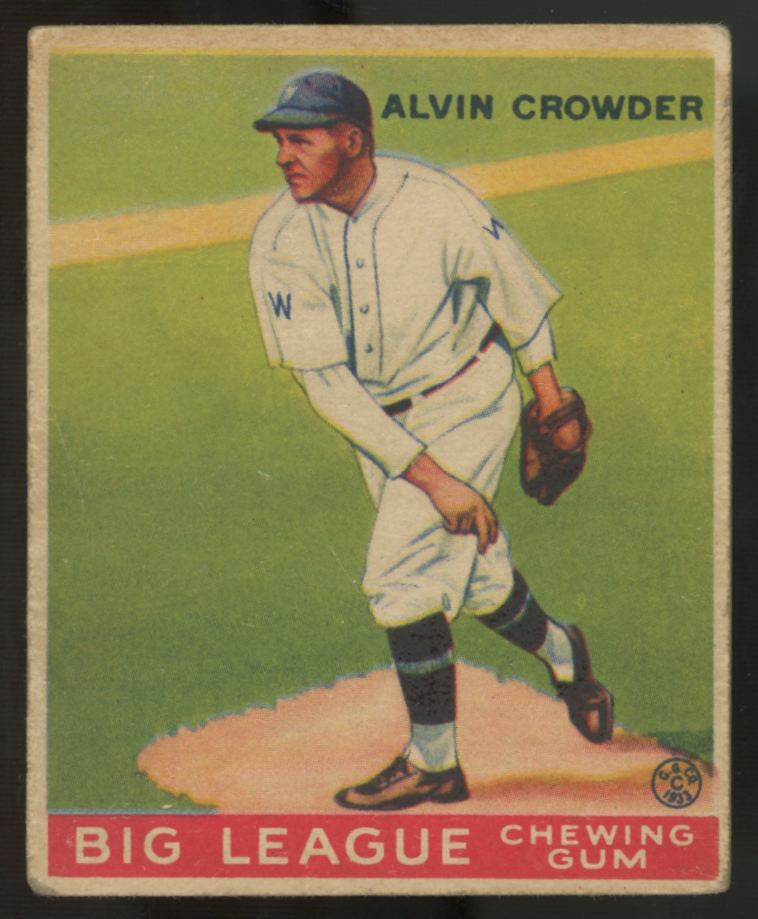 1933 Goudey Alvin Crowder #95 VG