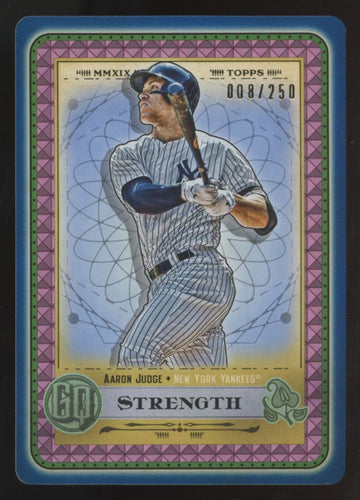2019 Topps Gypsy Queen Aaron Judge Indigo Tarot Of The Diamond /250 #TOTD122